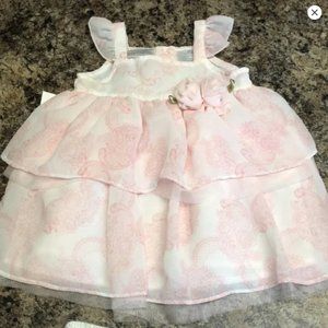 Koala Baby Boutique Pink Paisley Dress & Diaper Cover Set Easter Dress
